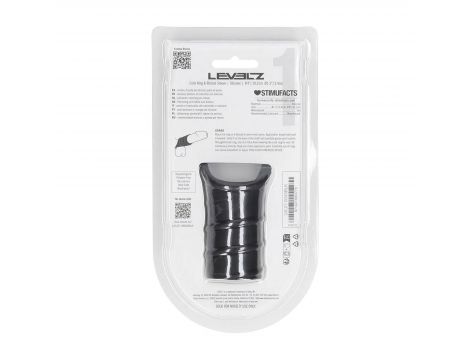 Silicone Cockring and Ribbed Sleeve - Black - 4