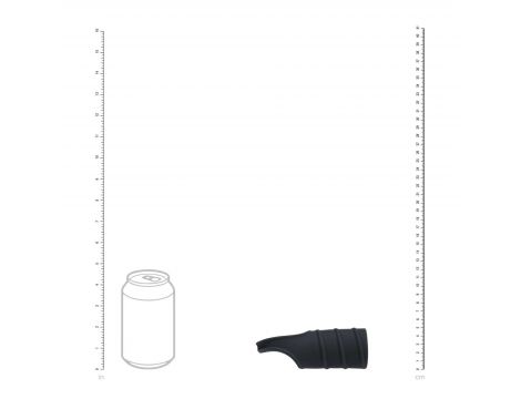 Silicone Cockring and Ribbed Sleeve - Black - 5