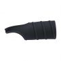 Silicone Cockring and Ribbed Sleeve - Black - 4