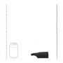 Silicone Cockring and Ribbed Sleeve - Black - 6
