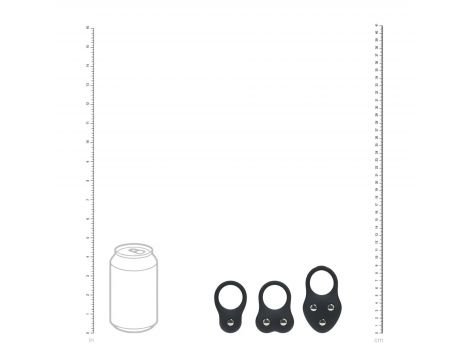 Zestaw obciążonych pierścieni erekcyjnych Levelz silikonowy S/M/L czarny - 4