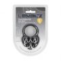 Liquid Silicone Triple Weighted Ball Cockring - Black - 6