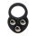 Liquid Silicone Triple Weighted Ball Cockring - Black