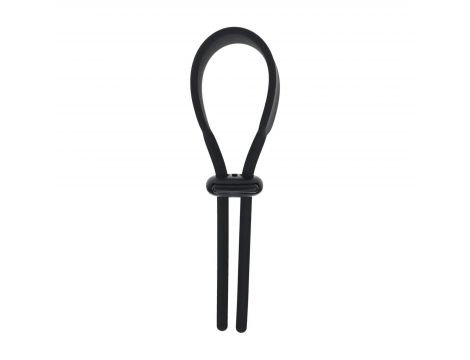 Pierścień erekcyjny Levelz regulowany silikonowy lasso czarny 14 cm