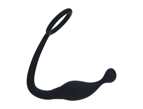Pierścień erekcyjny silikonowy z stymulatorem prostaty Levelz S czarny 11cm - 2