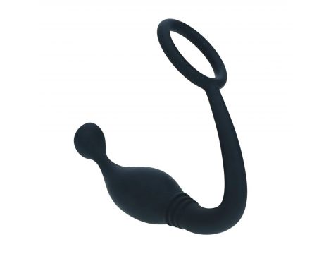 Pierścień erekcyjny silikonowy z stymulatorem prostaty Levelz S czarny 11cm - 4