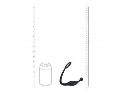 Pierścień erekcyjny silikonowy z stymulatorem prostaty Levelz S czarny 11cm - 7