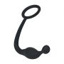 Pierścień erekcyjny silikonowy z stymulatorem prostaty Levelz S czarny 11cm - 6