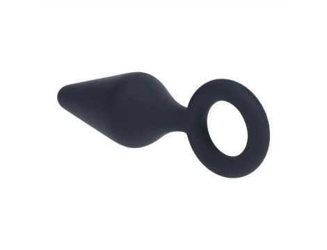 Korek analny silikonowy z pętlą Levelz S czarny 10cm - 7