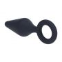 Korek analny silikonowy z pętlą Levelz S czarny 10cm - 8