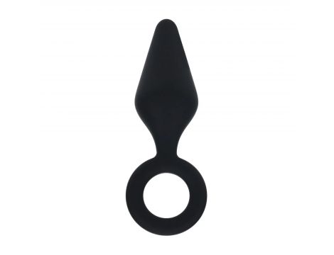 Silikonowy korek analny z pętlą Levelz M czarny 12 cm - 4