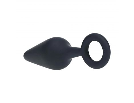 Silikonowy korek analny z pętlą Levelz M czarny 12 cm - 7