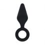 Silikonowy korek analny z pętlą Levelz M czarny 12 cm - 5