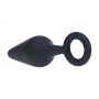 Silikonowy korek analny z pętlą Levelz M czarny 12 cm - 8