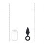 Silikonowy korek analny z pętlą Levelz M czarny 12 cm - 6