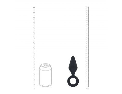 Korek analny silikonowy z pętlą Levelz L czarny 14 cm - 5