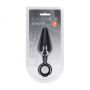 Korek analny silikonowy z pętlą Levelz L czarny 14 cm - 2
