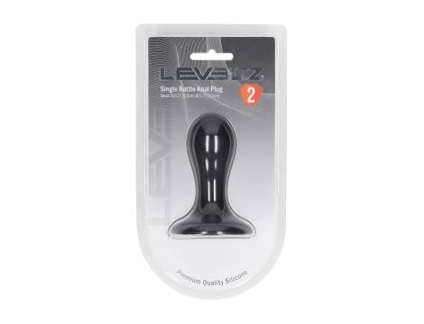 Korek analny z grzechotką Levelz silikonowy S czarny 8,5 cm - 2
