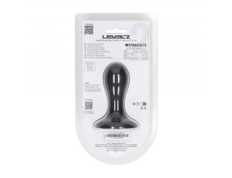Korek analny z grzechotką Levelz silikonowy S czarny 8,5 cm - 4