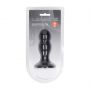 Podwójny korek analny z grzechotką silikonowy Levelz czarny M 11 cm - 2