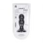 Podwójny korek analny z grzechotką silikonowy Levelz czarny M 11 cm - 5