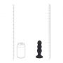 Korek analny potrójny z grzechotką Levelz silikonowy L czarny 13,5cm - 5