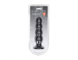 Korek analny silikonowy poczwórny z grzechotką Levelz XL czarny 16,5cm