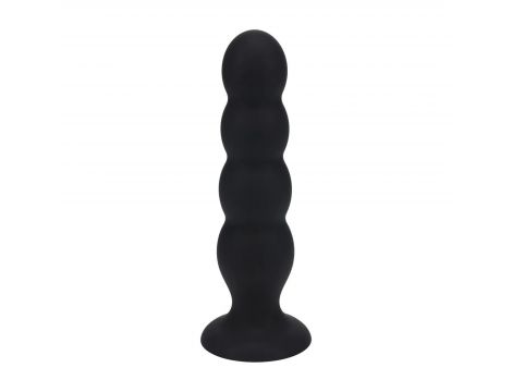 Korek analny silikonowy poczwórny z grzechotką Levelz XL czarny 16,5cm - 2