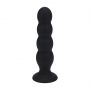 Korek analny silikonowy poczwórny z grzechotką Levelz XL czarny 16,5cm - 3