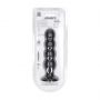 Korek analny silikonowy poczwórny z grzechotką Levelz XL czarny 16,5cm - 4