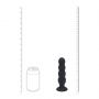Korek analny silikonowy poczwórny z grzechotką Levelz XL czarny 16,5cm - 5