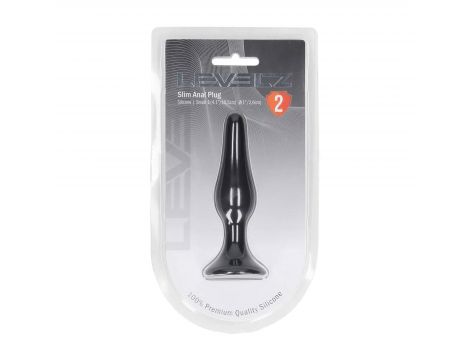 Smukły korek analny Levelz Level 2 silikonowy czarny S - 2