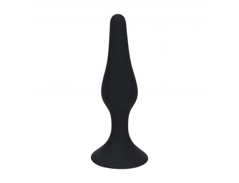 Smukły silikonowy korek analny Levelz M czarny 11,5 cm - 2