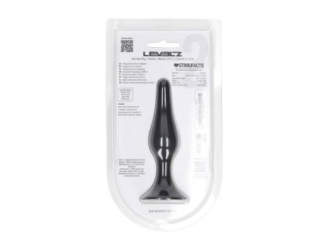 Smukły silikonowy korek analny Levelz M czarny 11,5 cm - 4