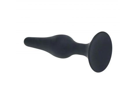 Smukły silikonowy korek analny Levelz M czarny 11,5 cm - 6