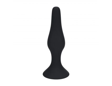 Smukły silikonowy korek analny Levelz L czarny 12,5 cm - 2
