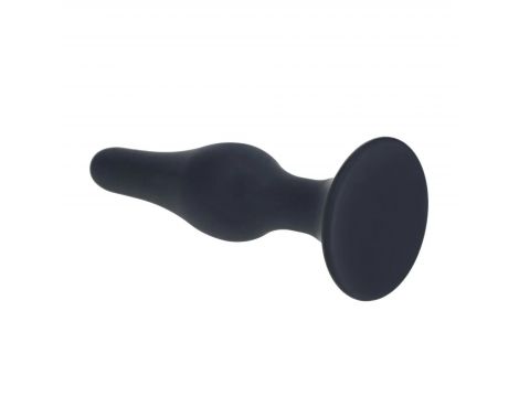 Smukły silikonowy korek analny Levelz L czarny 12,5 cm - 7