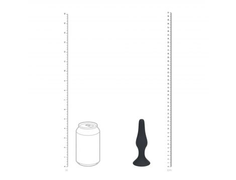 Smukły silikonowy korek analny Levelz L czarny 12,5 cm - 4