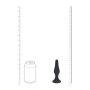 Smukły silikonowy korek analny Levelz L czarny 12,5 cm - 5