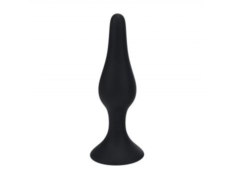 Smukły silikonowy korek analny Levelz XL czarny 15,5 cm - 2