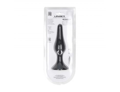 Smukły silikonowy korek analny Levelz XL czarny 15,5 cm - 3