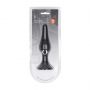 Smukły silikonowy korek analny Levelz XL czarny 15,5 cm - 5