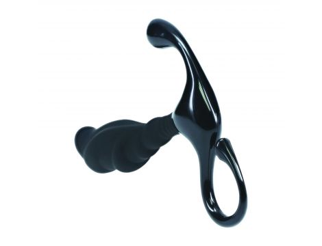Masażer prostaty silikonowy Levelz S czarny 10 cm - 5