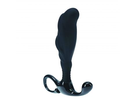 Masażer prostaty silikonowy Levelz falisty L czarny 12,4 cm - 7