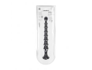 Sonda analna żebrowana Levelz silikonowa czarna 26,7 cm