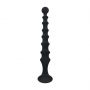 Sonda analna żebrowana Levelz silikonowa czarna 26,7 cm - 5