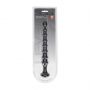 Sonda analna żebrowana Levelz silikonowa czarna 26,7 cm - 4