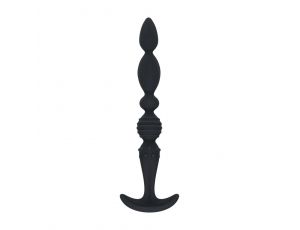 Sonda analna wieloteksturowa Levelz silikonowa czarna 26cm
