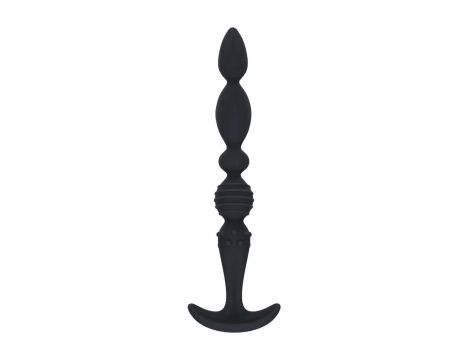 Sonda analna wieloteksturowa Levelz silikonowa czarna 26cm