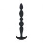 Sonda analna wieloteksturowa Levelz silikonowa czarna 26cm - 2